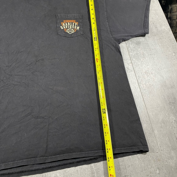 Black Harley Davidson Pocket Tee Shirt - Picture 5 of 6